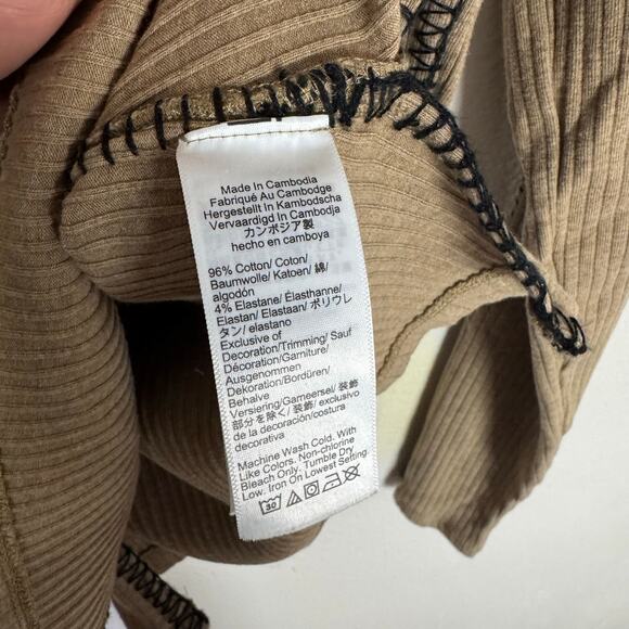 J Crew Premium Rib Turtle Neck Whipstitch Trim Top US Women's XS NEW - Picture 5 of 8